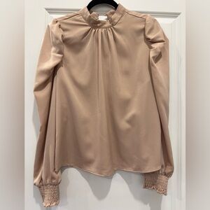 HYFVE Champagne Long Sleeve Blouse